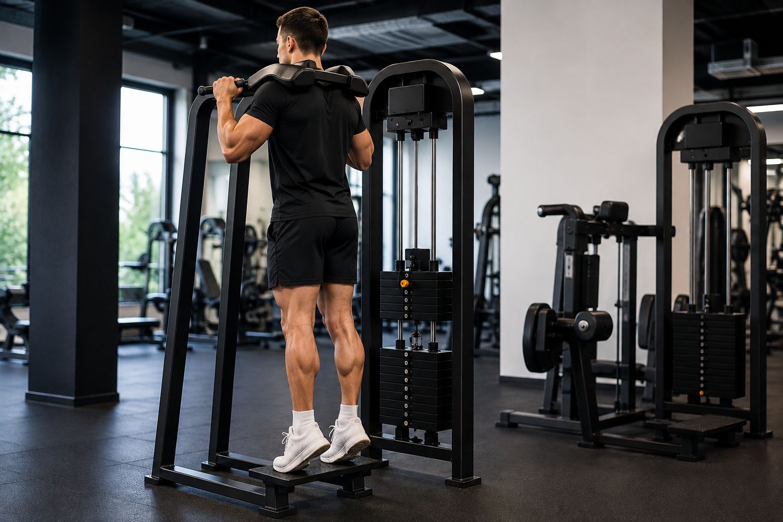 machine mollets debout