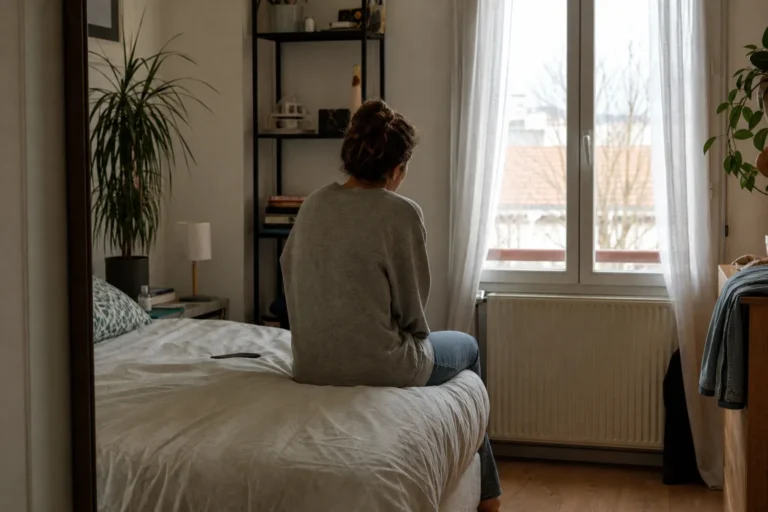personne assise pensant recherche emploi morose